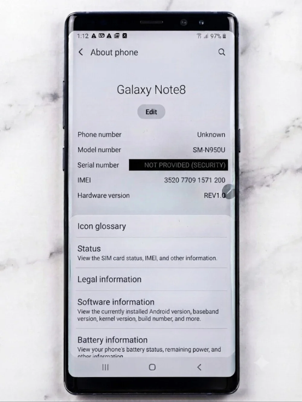 Samsung key specifications